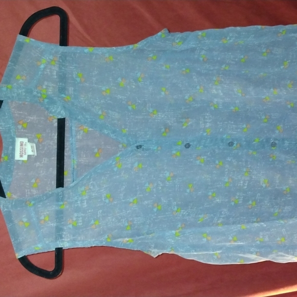 Mossimo sheer sleeveless top grey blue used in great condition size XL - Picture 3 of 16